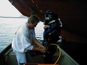 Diver Preparing