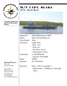 Capt. Blake Spec Sheet